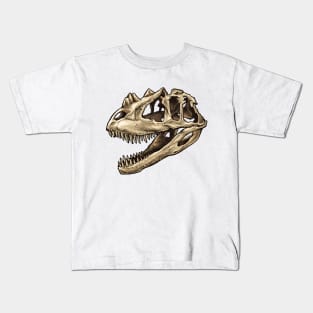 Dinosaur Skull Ceratosaurus Sticker Kids T-Shirt